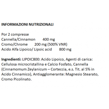 LIPOIC CANNELLA CROMO 60 CPR