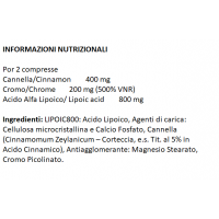 LIPOIC CANNELLA CROMO 60 CPR