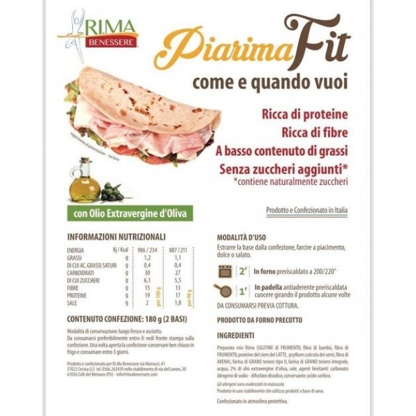 8 x RIMA Piarima FIT Piadina  180g