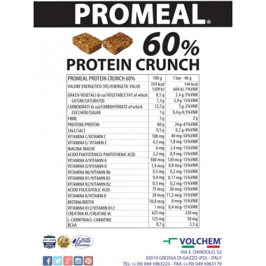 PROMEAL PROTEIN CRUNCH 20 BAR x 40G