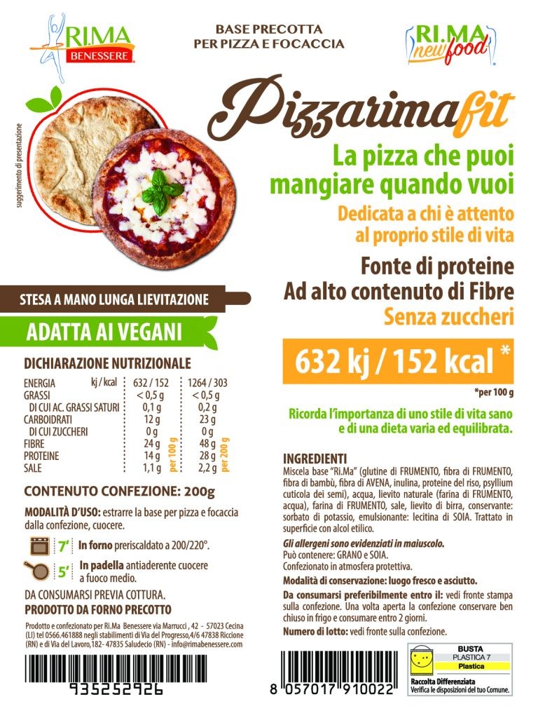 Pizza Light Ri.Ma Benessere - Confezione Da 8 Pezzi, Formato Pratico E Leggero - Foto 2