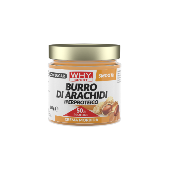 BURRO DI ARACHIDI IPERPROTEICO LISCIO 50% PROTEINE (350g)