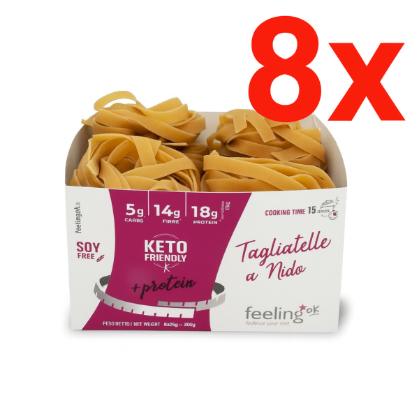 TAGLIATELLE A NIDO CLASSIC (8 x 200g) - KETO PASTA FEELING OK