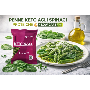 [NEW!] FEELING OK PENNE AGLI SPINACI (50g) - KETO PASTA