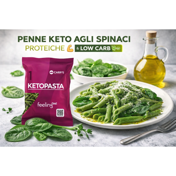 [NEW!] FEELING OK PENNE AGLI SPINACI (50g) - KETO PASTA